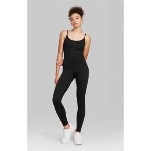 NWT Wild fable black Ribbed Bodysuit Athleisure Loungewear S